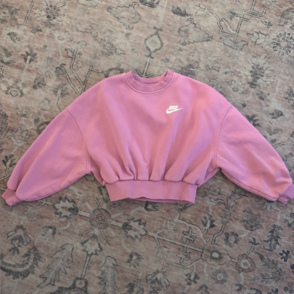 Nike Soft Pink Crop Sweatshirt